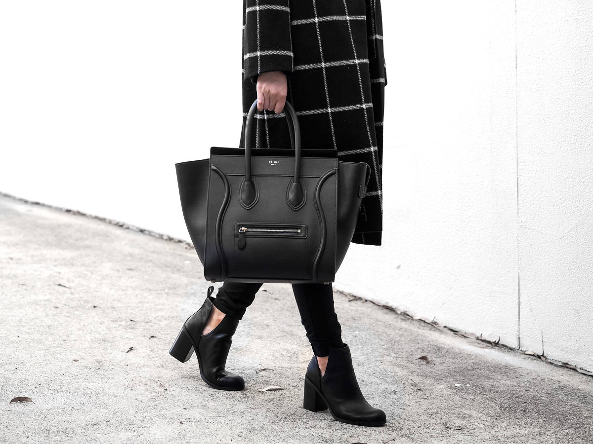Celine mini luggage bag black
