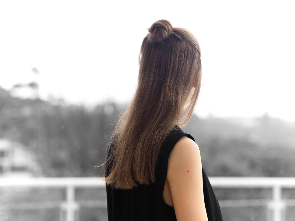 Half Up Topknot hairstyle