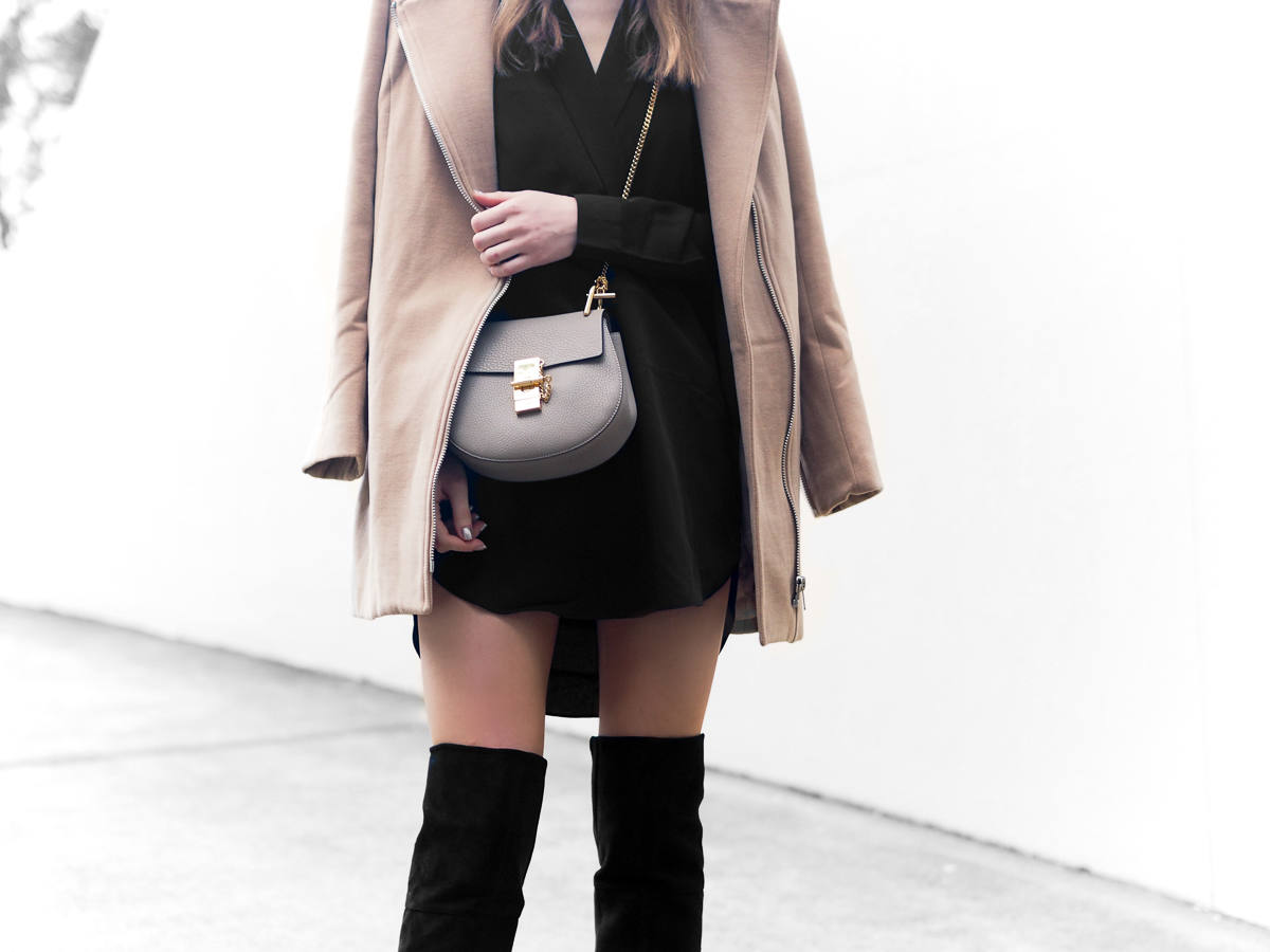 Missguided Camel Biker Coat Chloe Drew Bag From Luxe With Love
