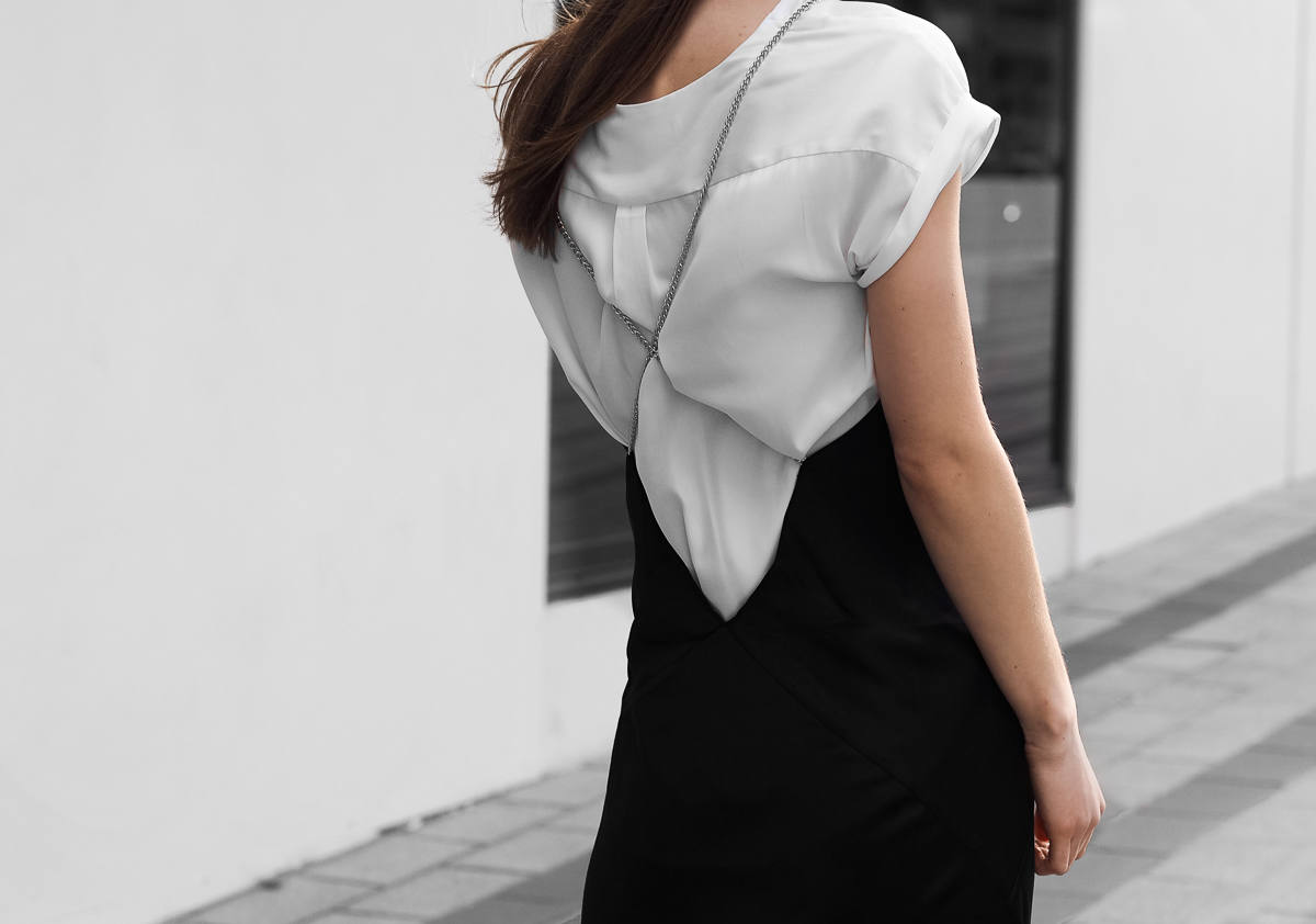 Black Slip Dress Fashion Blogger Minimal Outfit