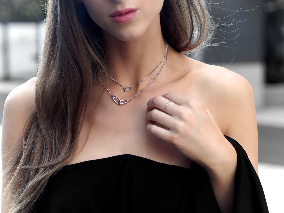 Mejuri Jewellery Diamonds Open Ring, Links Necklace & Links Choker