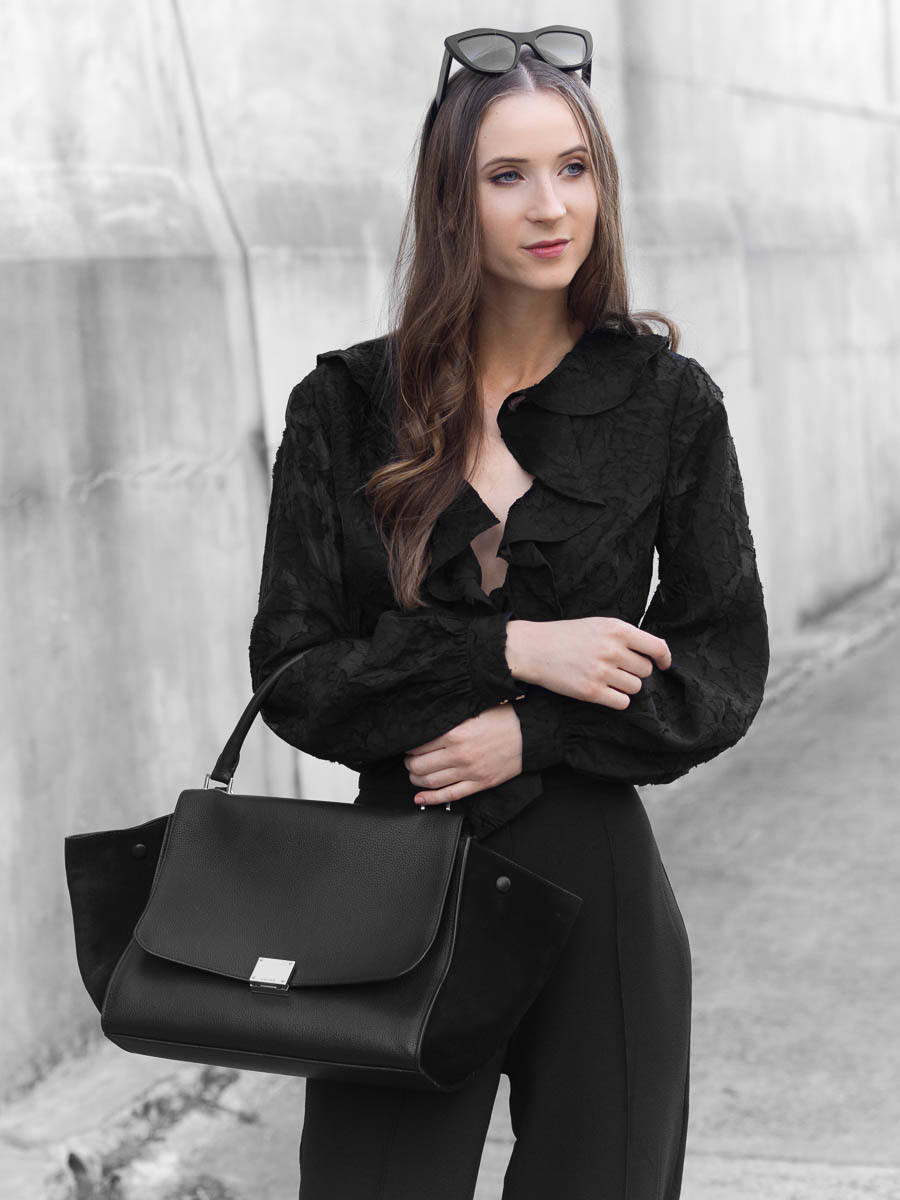 Black Celine Trapeze Bag Medium