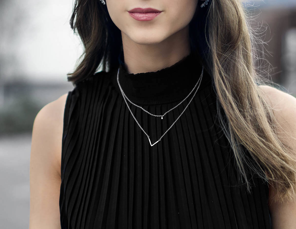 Ana Luisa Gisele Stud Earrings Nicole Layered Necklace