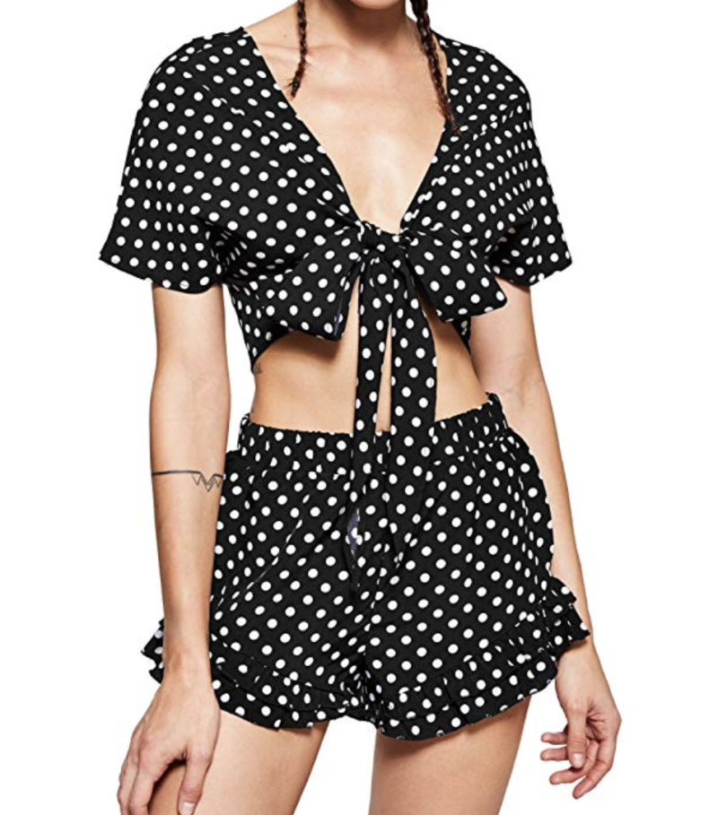 Lace Corset Two Piece Co Ord Set