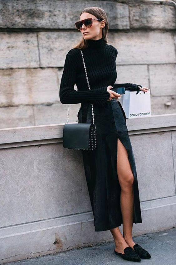 All black outfit street style fashion