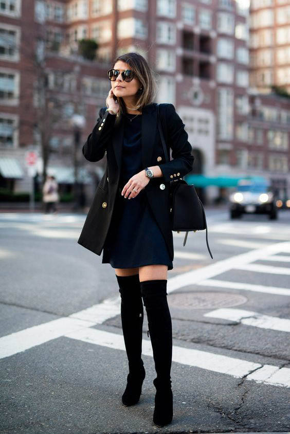 All black outfit street style