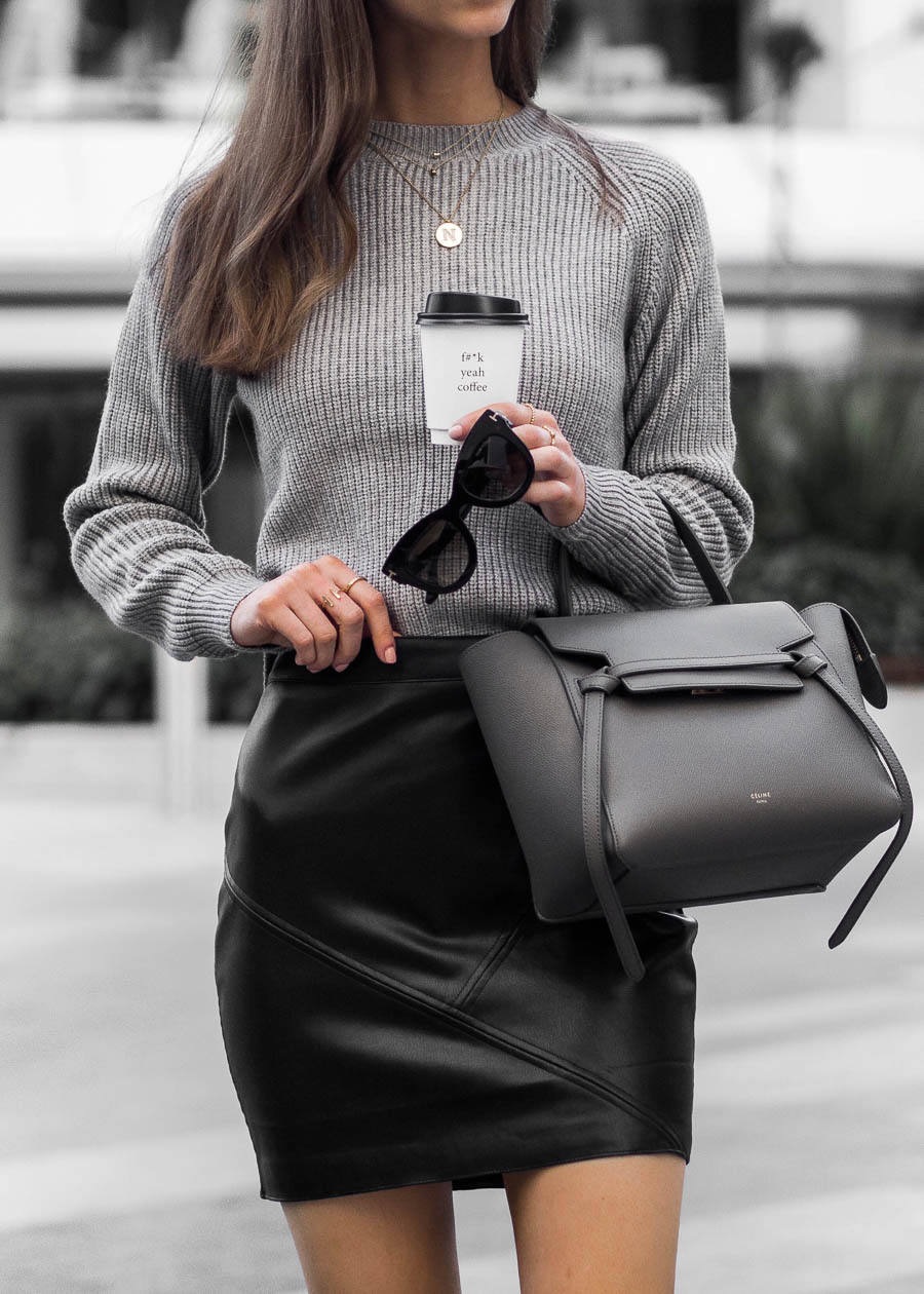Celine Micro Belt Bag Grey Street Style Fashion