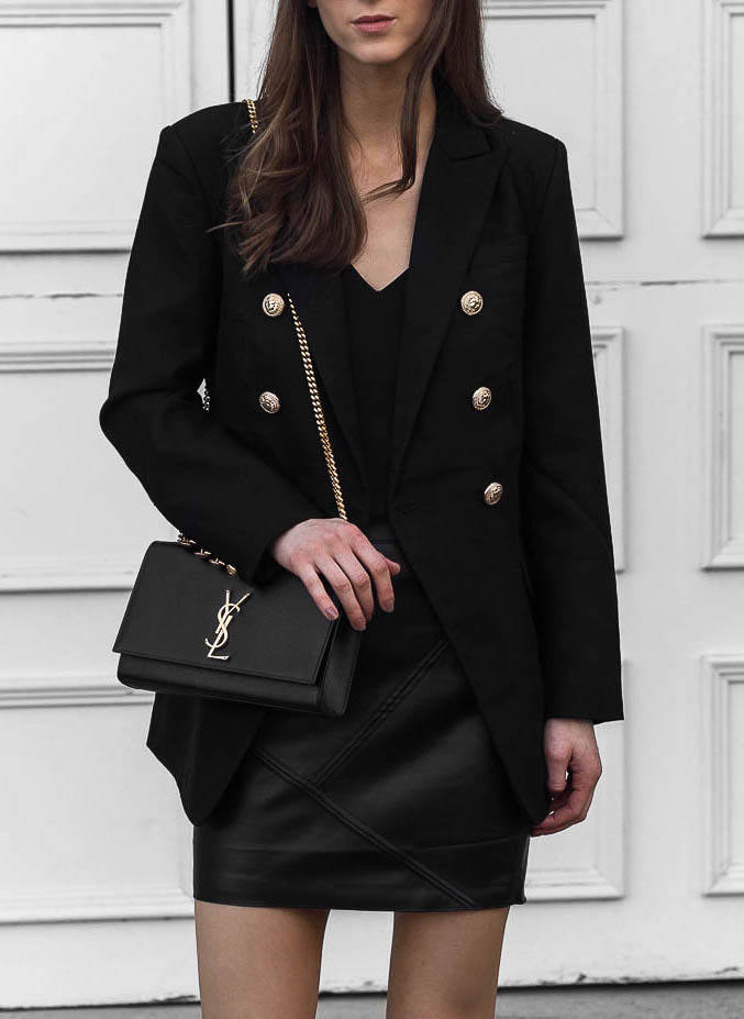 YSL Kate Bag Black Street Style Outfit