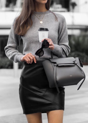 Celine Micro Belt Bag Grey Outfit