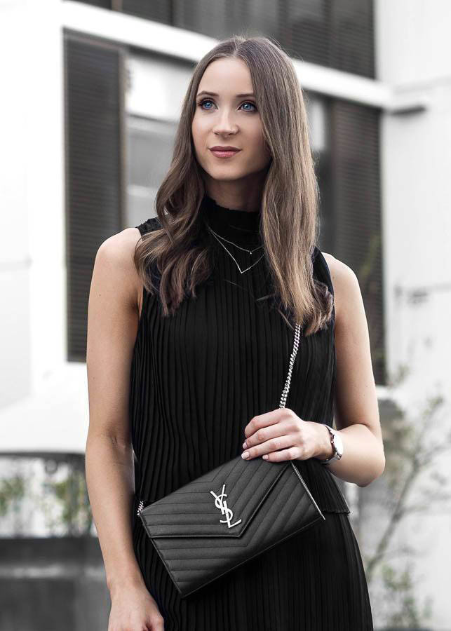 YSL Saint Laurent WOC Bag Black Outfit