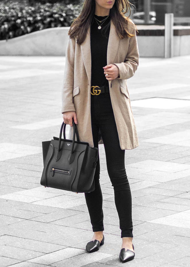 celine mini luggage bag outfit street style 