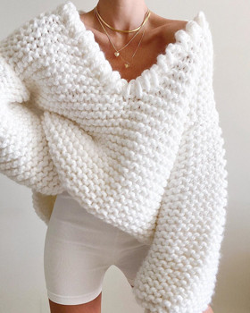 Mumshandmade Oversized V-Neck Sweater