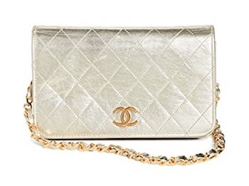 Chanel Gold Lambskin Snap Full Flap Small Bag