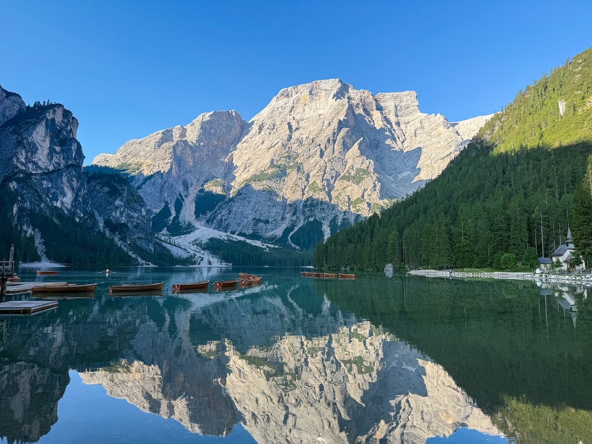 Lago di Braies Laker Braies Dolomites