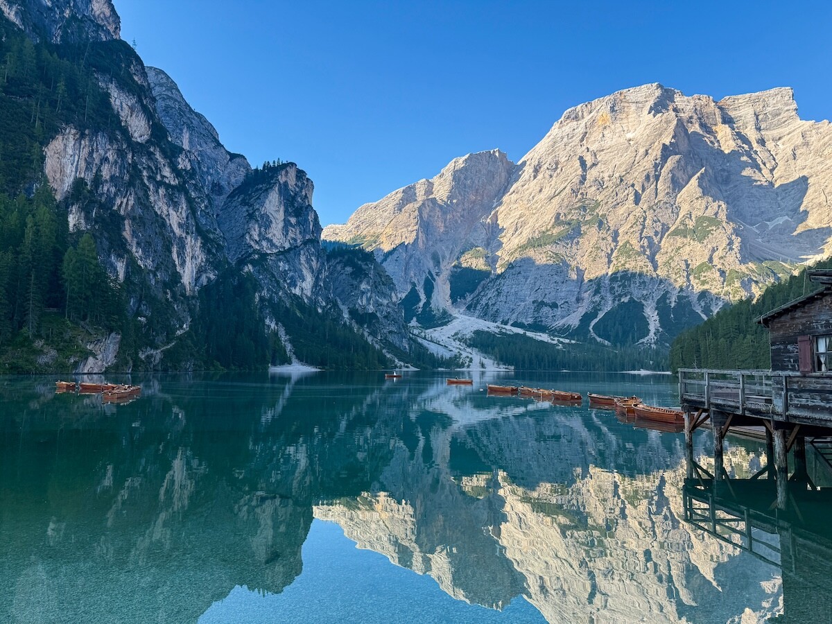 Lago di Braies Laker Braies Dolomites